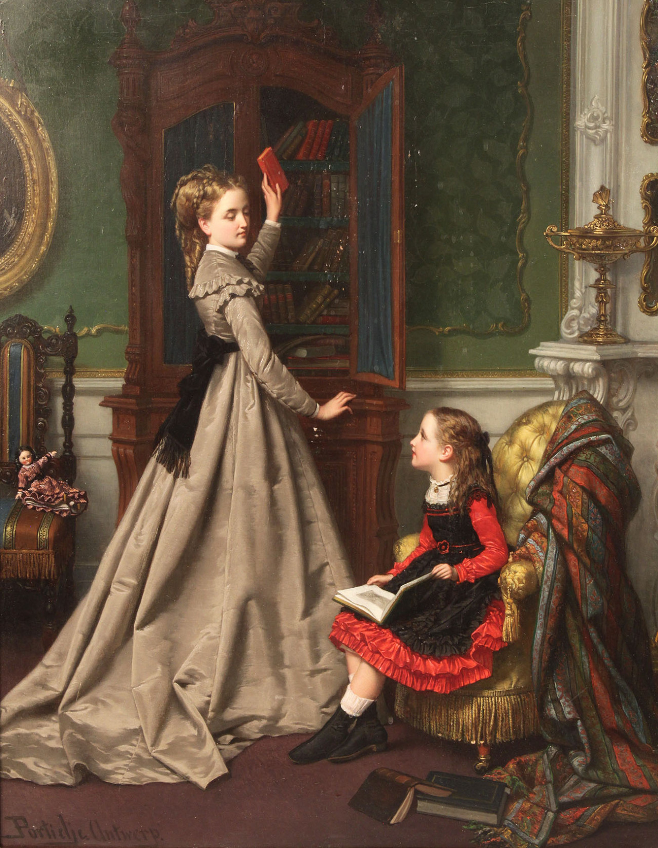 Бельгийский художник Jan Frederik Pieter Portielje (1829-1908)